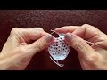 christmas tree ornament flat bell crochet tutorial 6