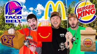 1v1v1 Fast Food Fishing Challenge (McDonalds vs Burger King vs Taco Bell)