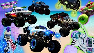 Monster Jam INSANE Racing, Freestyle and High Speed Jumps #75 | BeamNG Drive | Grave Digger