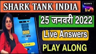 Shark Tank India 25 January Play Along Live Answers | Shark Tank India Play Along Live