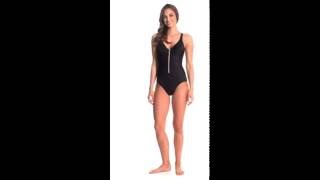 Miraclesuit Solid Ziptress One Piece Swimsuit | SwimOutlet.com