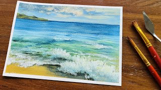 Acrylic painting ｜ocean waves |