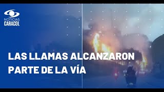 Emergencia en Medellín por gran incendio forestal en el barrio Robledo