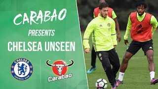 CHELSEA UNSEEN: Hazard gets nutmegged, Chalobah wrestles our cameraman and so many skills!