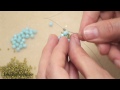 how to make an ornate beaded bead using right angle weave double needle method