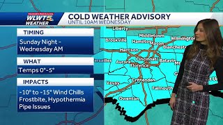 Cold Weather Advisory: Arctic air, breeze combine for sub-zero feel