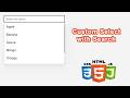 Custom Select Dropdown with Search Functionality using HTML, CSS, and JavaScript #ASMR #Frontend