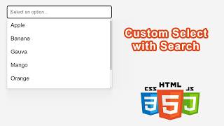 Custom Select Dropdown with Search Functionality using HTML, CSS, and JavaScript #ASMR #Frontend