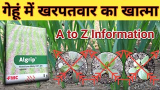 Algrip herbiside | Metsulfuron methyl 20% | गेहूं में खरपतवार नाशक | FMC | A to Z Information