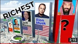 #elonmask  #amazon  Top 10 Richest Person Comparison(wealthiest people on the planet comparison)💰