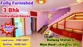 😍Fully Furnished 3bhk Individual House in 1100sqft Land area🔥Near Railway station In Guduvanchery🤓