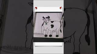 Drawing a cow with pencil & colors #howtodraw #pencildrawing #kidsdrawing #drawing