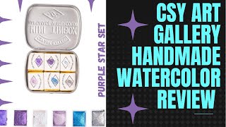 Csy Art Gallery Handmade Metallic Watercolor 💜 Review \u0026 First Impressions 💜 Adult Coloring