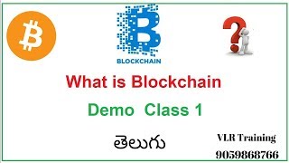 What is Blockchain Demo Telugu Nani Jul17 Telugu|  For Training call us VLR Training 9059868766