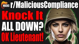 r/MaliciousCompliance - Knock It ALL DOWN? OK Lieutenant!