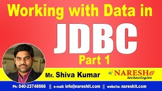 JDBC Tutorials | Working with Data Part 1 | Advanced Java | Mr.Shiva Kumar
