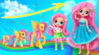 My Little Pony: Fluttershy Humanization / 30 LOL OMG DIYs