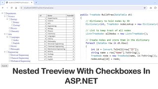 Nested Treeview With Checkboxes In ASP.NET