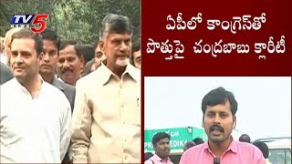 CM Chandrababu Gives Clarity On TDP Alliance With Congress | TV5 News