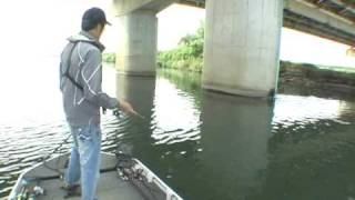 【BassFishing　WEV 　TV】2008年10月14日遠賀川　その１