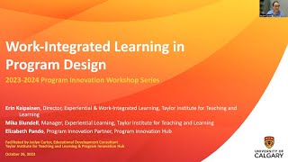 Work-Integrated Learning in Program Design
