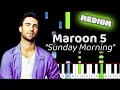 Sunday Morning Piano - How to Play Maroon 5 Sunday Morning Piano Tutorial!