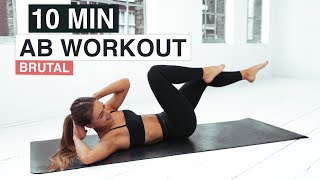 10 MIN BRUTAL AB WORKOUT TO GET RIPPED ABS | No Equipment, Home Workout