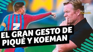 El gran gesto de Piqué y Koeman con el rival en el estreno del Barça | Telemundo Deportes