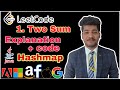 Two sum | Leetcode 1 easy | Hashmap |String problem | Java | solution with dry run |