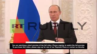 Russia: Putin salutes foreign nationals with Order of Friendship