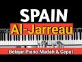 SPAIN (Chick Corea Feat Al-jarreau)| Tutorial Piano Mudah & Cepat ‼️ PASTI BISA‼️