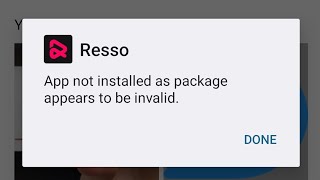 app not installed as package appears to be invalid