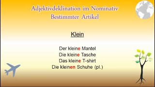 Adjektivdeklination im Nominativ - German Fun Learning (GFL)