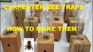 CARPENTER BEE TRAPS. How to make them and where to hang them. Simple setup.