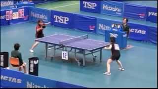 2014全日本大学卓球（個人）　女子決勝　丹羽（淑徳） 対 小道野（早稲田）