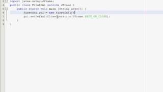 Java GUI Tutorial 1 - Creating the window