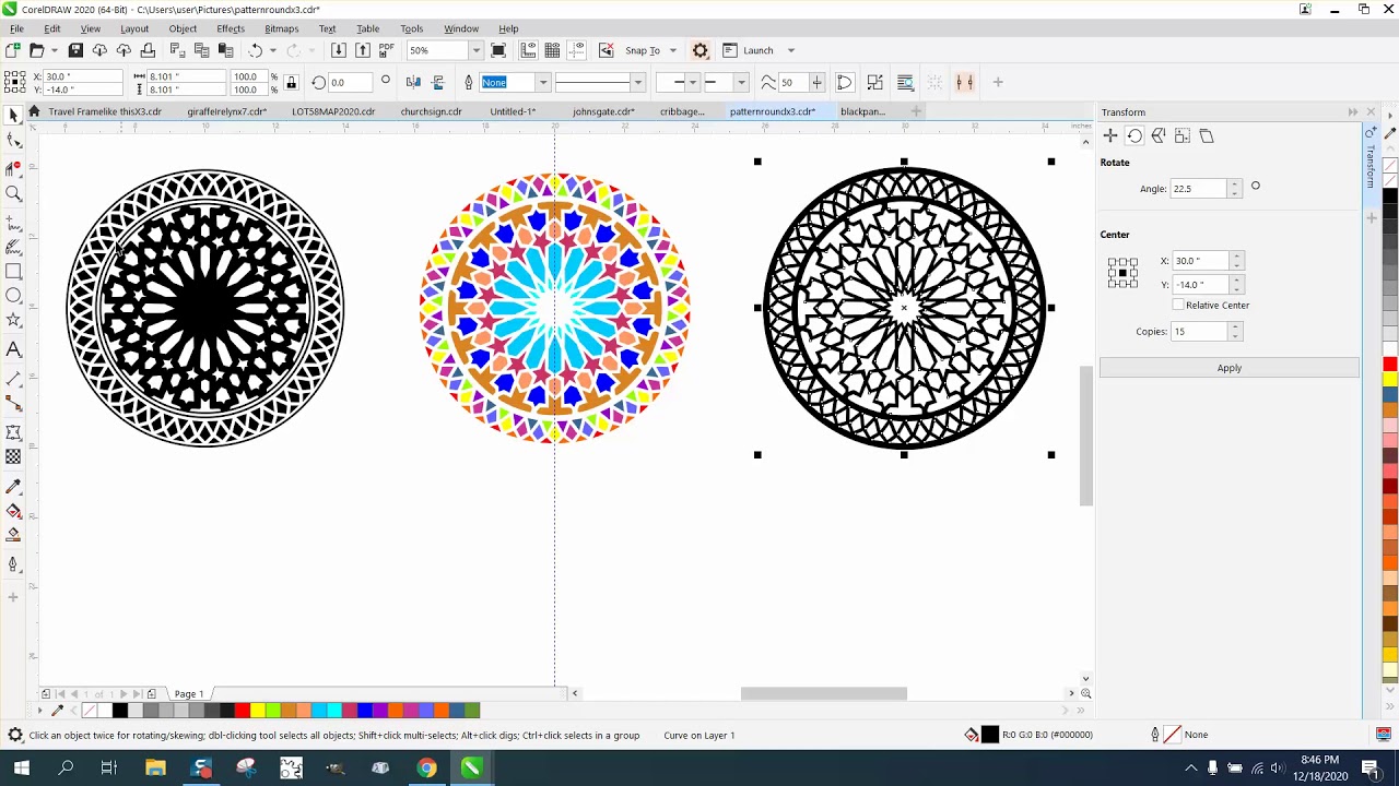 Corel Draw Tips & Tricks Draw This Pattern With The Transform Rotate ...