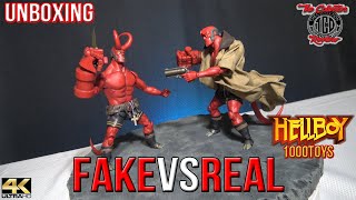 Fake Vs Real HellBoy 1000Toys Review Legit versus The Knockoff