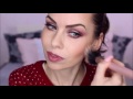 hnědofialovozlaté líčení s colour pop a e style maroon gold evening makeup look