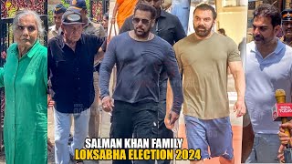 Salman Khan Family arrive to Cast Vote | Salim, Sushila, Salman, Arbaaz, Sohail Khan
