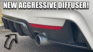 IS THIS DIFFUSER JUST AS GOOD? BMW 4 Series (435i F32) Carbon Fiber Style Rear Diffuser Install