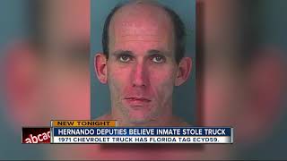 Escaped inmate may have stolen truck