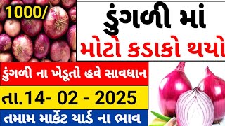 આજના ડુંગળી ના ભાવ | 14/02/2025| મહુવા, અમરેલી, ગોંડલ ના ભાવ Today's onion Prices of #ડુંગળીનાભાવ