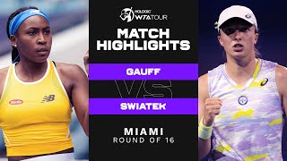 Coco Gauff vs. Iga Swiatek | 2022 Miami Round of 16 | WTA Match Highlights