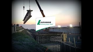 Lafarge Precast Concrete Edmonton NU Girder Installation Taylor Drive  Interchange Red Deer