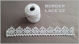 Crochet Tutorial Lesson 21 - Border Lace 03 (কুশিকাটার বর্ডার লেইস-৩)