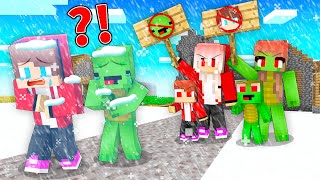 Mikey and JJ Were KICKED OUT OF THE VILLAGE in THE WINTER in Minecraft - Maizen