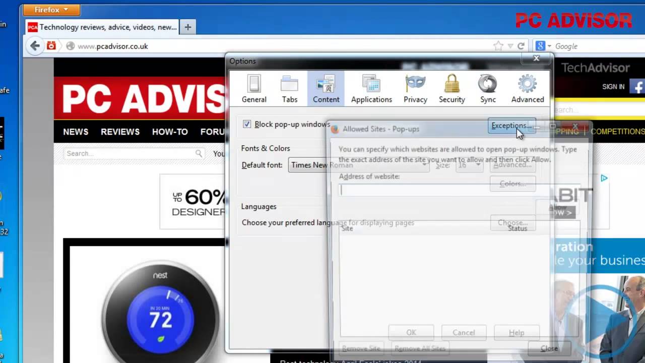 How To Block Pop-ups In IE, Firefox And Chrome In Windows 7 And 8 - PC ...