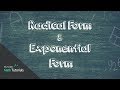 Radical Form and Exponential Form Tutorial