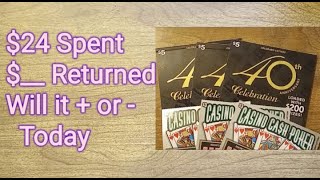 $24 in Casino Cash Poker \u0026 40th Anniversary Colorado Scratch Off Tickets